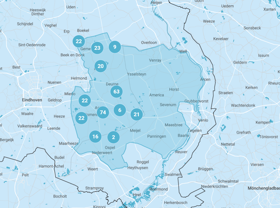 Map with icons